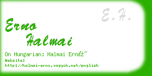 erno halmai business card